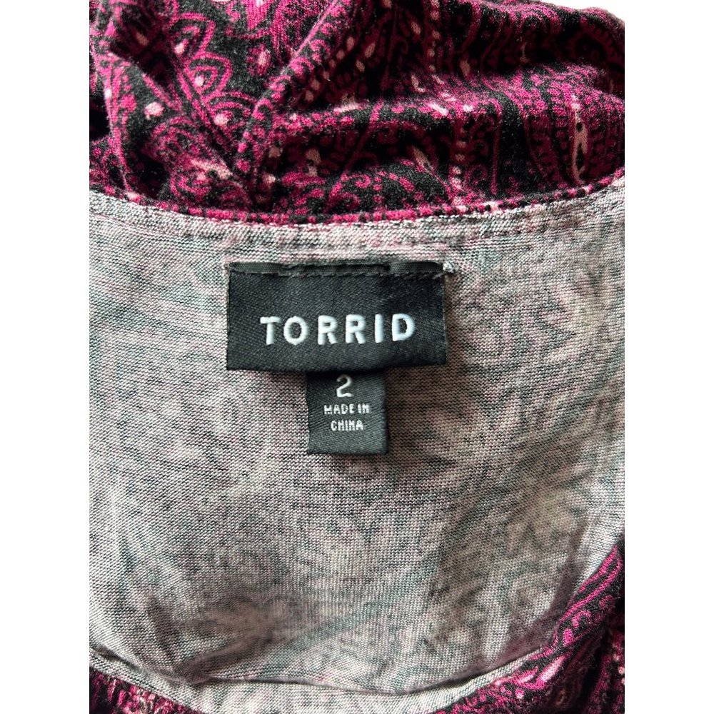 Torrid Purple and Black Patterned Maxi Dress - Picture 8 of 8